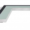 <font color =#3a4d73><b>Saga Klips Tp-Flex<br>Art.-Nr.: Sk-Tpflex-Alu+Gips-0005 </font></b><br>Eckelement mit Gipsstreifen<br>für 12,5mm Einbau<br>1-läufig<br> 2x45°, Aussen