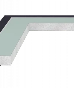 <font color =#3a4d73><b>Saga Klips Tp-Flex<br>Art.-Nr.: Sk-Tpflex-Alu+Gips-0005 </font></b><br>Eckelement mit Gipsstreifen<br>für 12,5mm Einbau<br>1-läufig<br> 2x45°, Aussen